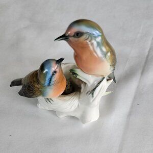 Antique Bird nest Porcelain Figurine KARL ENS -
